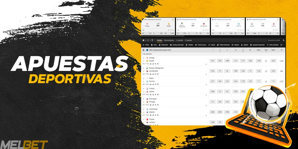 Apuestas a varios deportes en el sitio web de MelBet Colombia