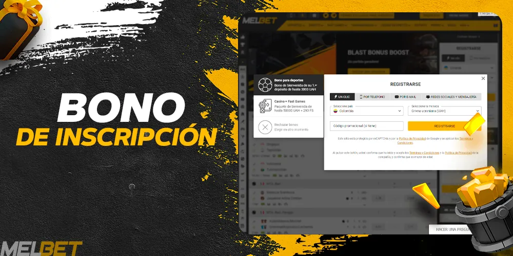 Bonos por registrarse