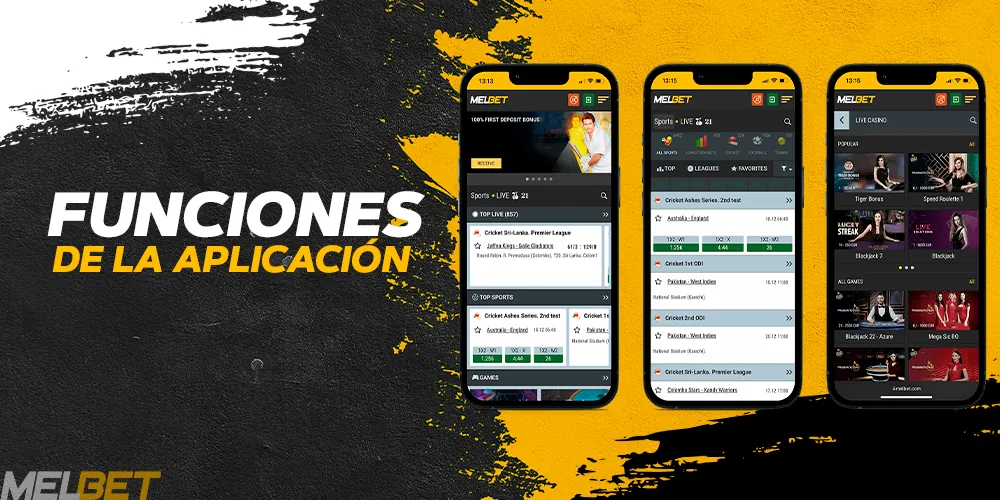 Principales características de la aplicación móvil de MelBet Colombia